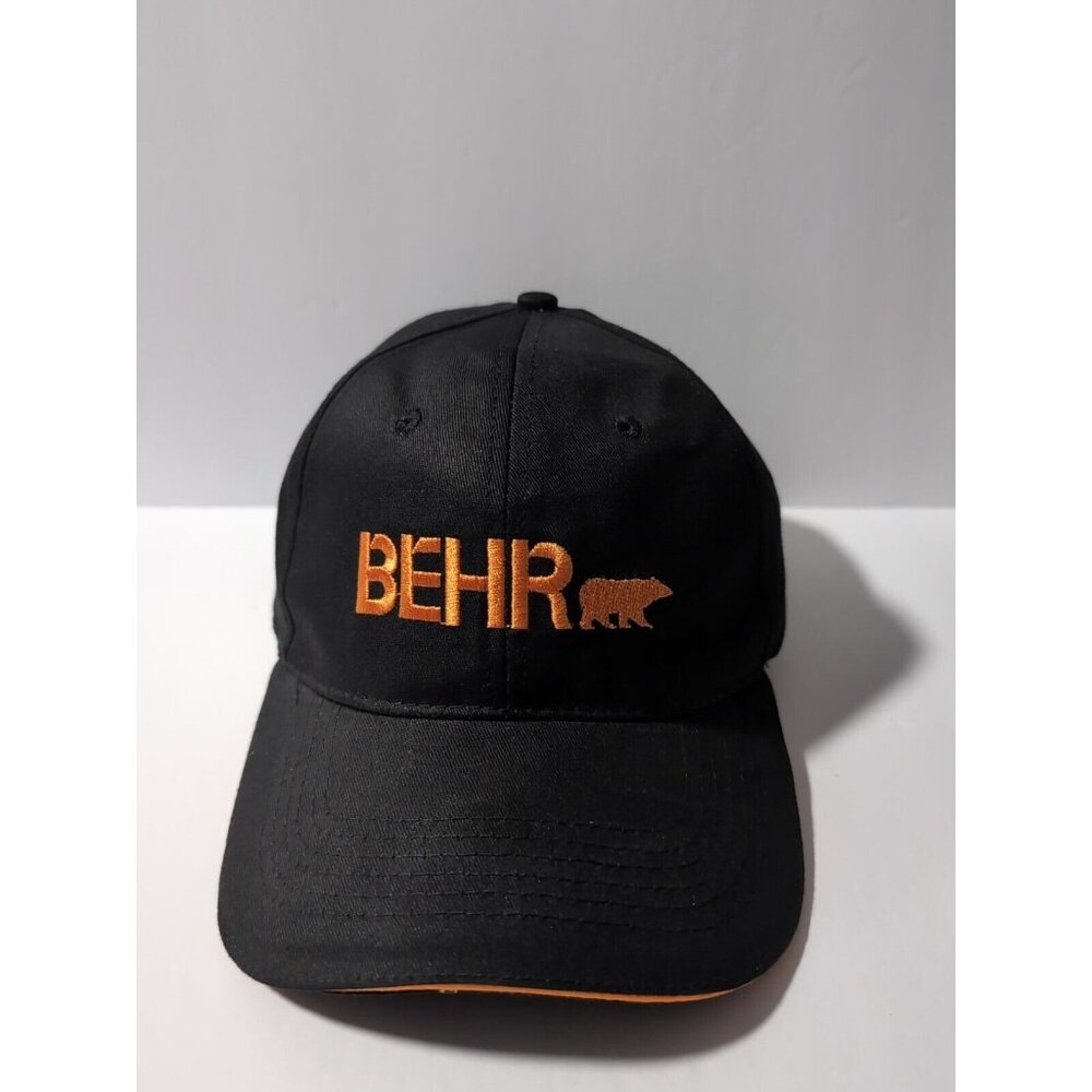 BEHR PAINT BLACK ADJUSTABLE BASEBALL HAT CAP